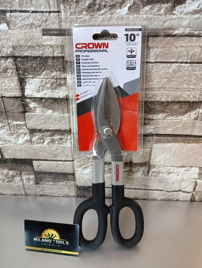 ⁦مقص صاج كراون 10 بوصه يد مغلقه CROWN CPHSS-SNA10⁩ - الصورة ⁦1⁩