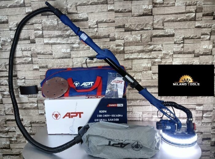 ⁦صنفرة حوائط 9 بوصه 820 وات سرعات شفاط فاكيوم مع كشاف ليد APT DW08252⁩ - الصورة ⁦1⁩